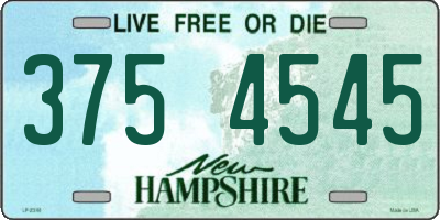 NH license plate 3754545