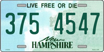 NH license plate 3754547