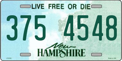 NH license plate 3754548