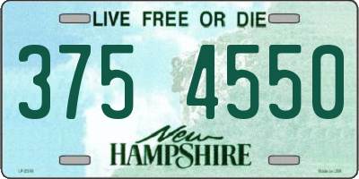 NH license plate 3754550