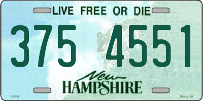 NH license plate 3754551