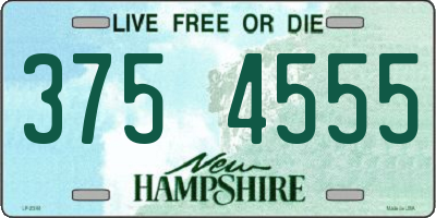 NH license plate 3754555