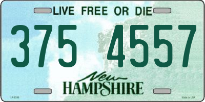 NH license plate 3754557