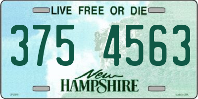 NH license plate 3754563