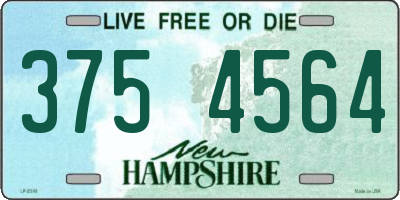 NH license plate 3754564