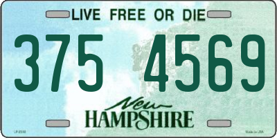 NH license plate 3754569