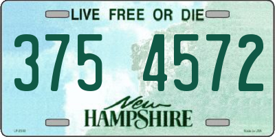 NH license plate 3754572
