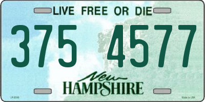 NH license plate 3754577