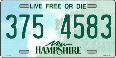 NH license plate 3754583