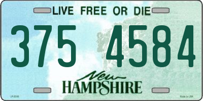 NH license plate 3754584