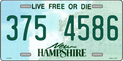 NH license plate 3754586