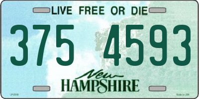 NH license plate 3754593
