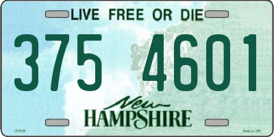 NH license plate 3754601