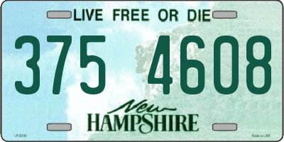 NH license plate 3754608