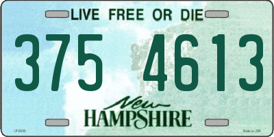 NH license plate 3754613