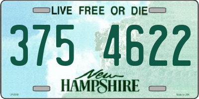 NH license plate 3754622