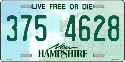 NH license plate 3754628