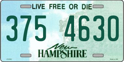 NH license plate 3754630