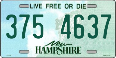NH license plate 3754637