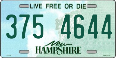 NH license plate 3754644