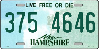 NH license plate 3754646