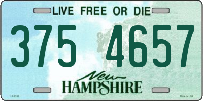 NH license plate 3754657
