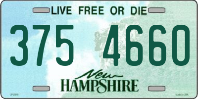 NH license plate 3754660