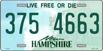 NH license plate 3754663
