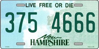 NH license plate 3754666