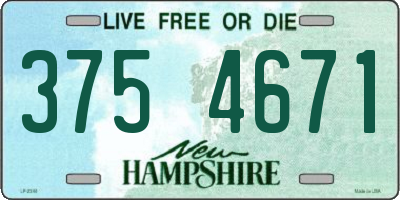 NH license plate 3754671