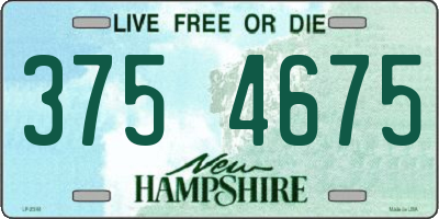 NH license plate 3754675