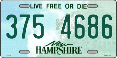 NH license plate 3754686