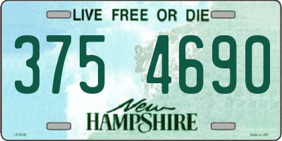 NH license plate 3754690
