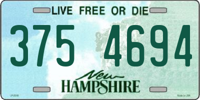 NH license plate 3754694