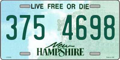 NH license plate 3754698