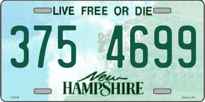 NH license plate 3754699