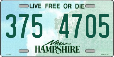 NH license plate 3754705