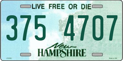 NH license plate 3754707