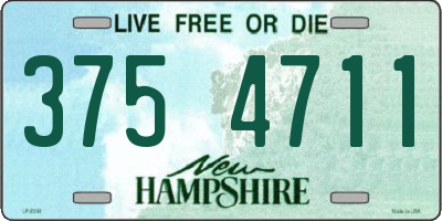 NH license plate 3754711