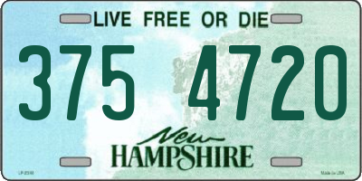 NH license plate 3754720