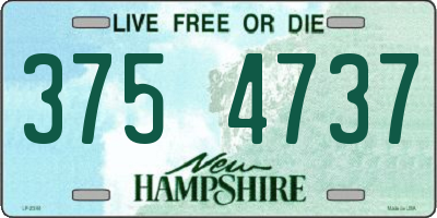 NH license plate 3754737