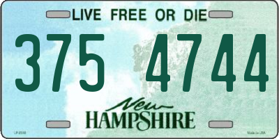 NH license plate 3754744