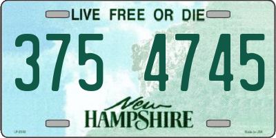 NH license plate 3754745