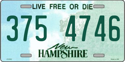 NH license plate 3754746
