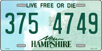 NH license plate 3754749