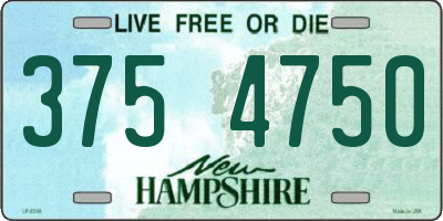 NH license plate 3754750