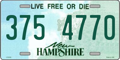 NH license plate 3754770