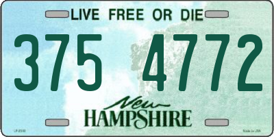 NH license plate 3754772