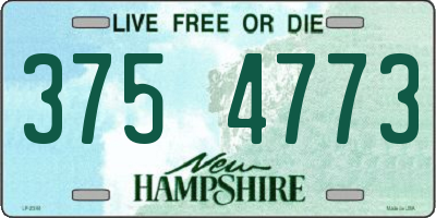 NH license plate 3754773