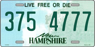 NH license plate 3754777